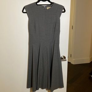 Mm lafleur gray fit and flare dress size 2
